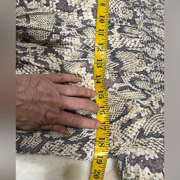 Anthropologie X Karlie Smocked Chiffon Tiered Snake Print Dress Western Festival - Picture 8 of 16